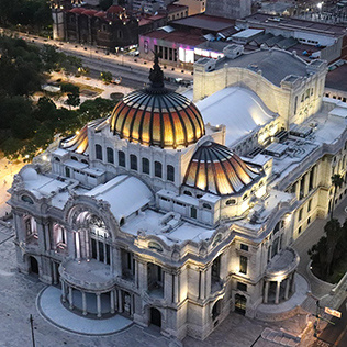 Palacio de bellasartes vista aerea